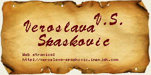 Veroslava Spasković vizit kartica